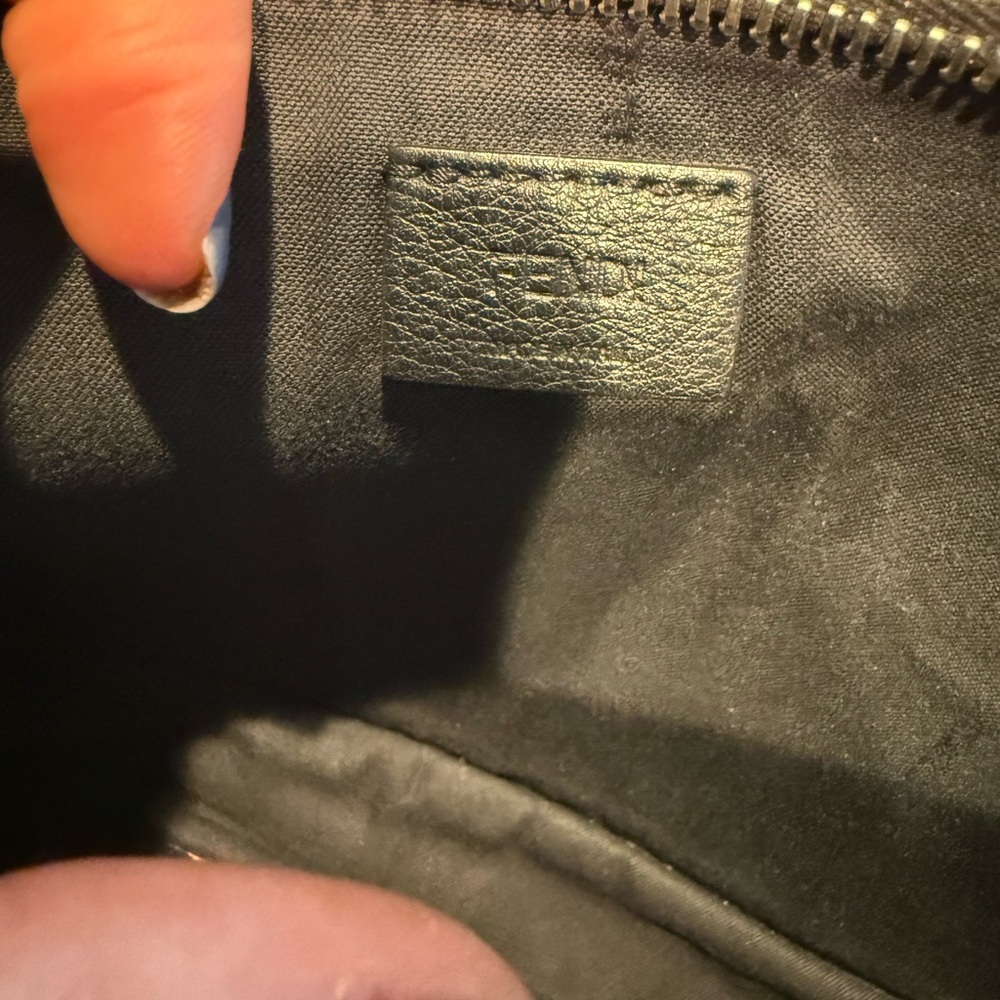 Fendi Vitello Dolce Studded Mini 2Jours Pouch Navy Multicolor Crossbody Clutch - Picture 14 of 16